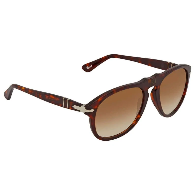 Persol Crystal Gradient Brown Pilot Mens Sunglasses PO0649 24/51 54