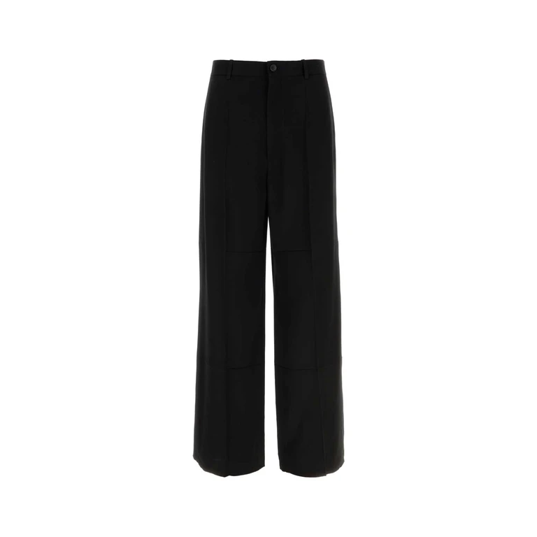 Balenciaga Black Pants With Belt Loops In Wool Blend Man