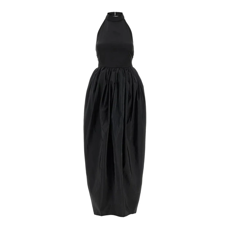 Rotate Birger Christensen Maxi Robe - Noir