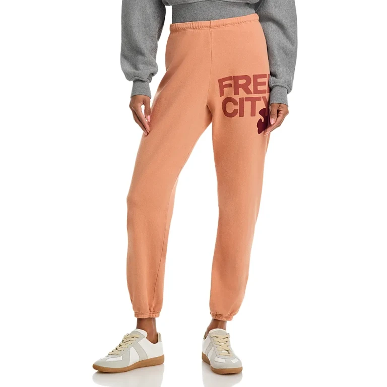 Free City Cotton Logo Sweatpants in Silver Cloud