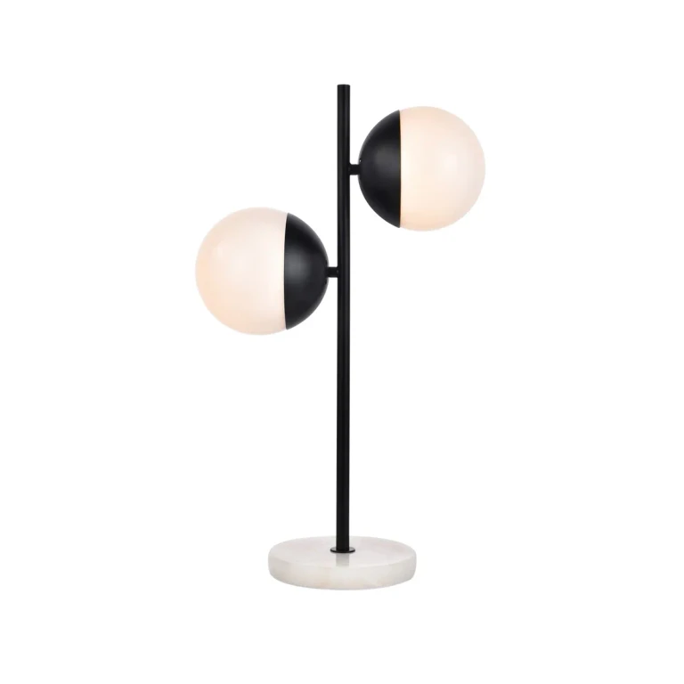 Black Two Light Table Lamp from the Eclipse Collection