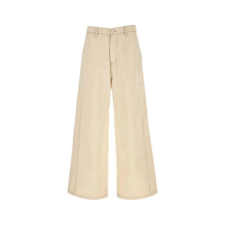 Ami Alexandre Mattiussi Ivory Denim Wide-leg Jeans