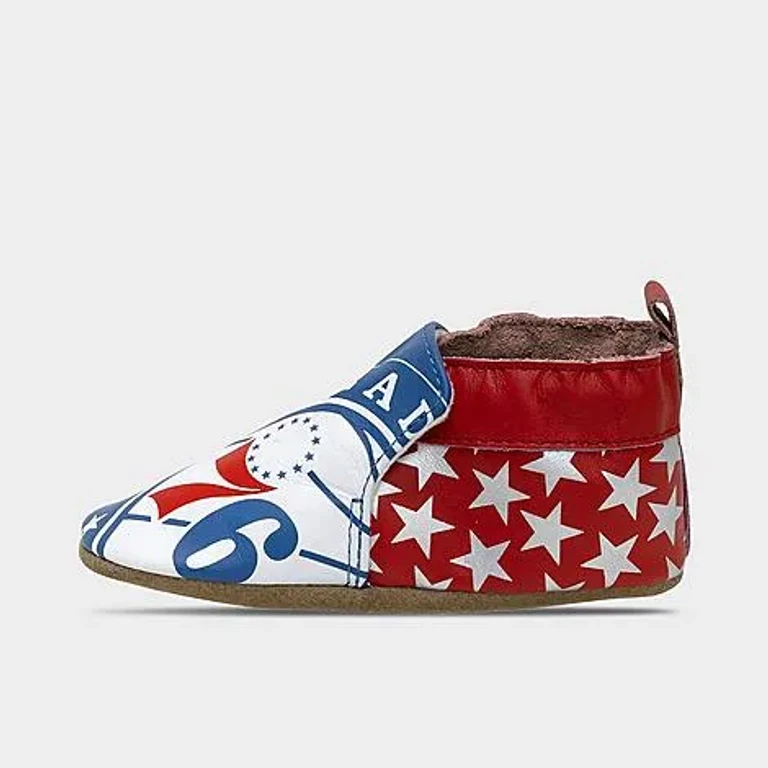 Robeez Infant Philadelphia 76ers NBA Soft Sole Casual Shoes in Red/White/Blue Size: 0-6M