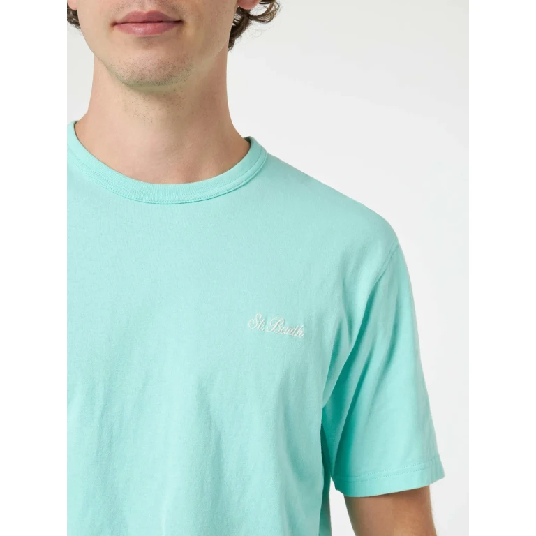 MC2 Saint Barth Dover Sage Green Cotton T-shirt