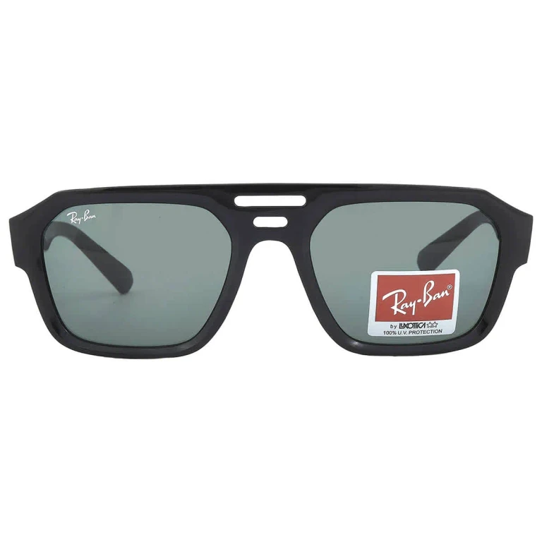 Ray Ban Corrigan Bio Based Dark Green Navigator Unisex Sunglasses RB4397 667771 54
