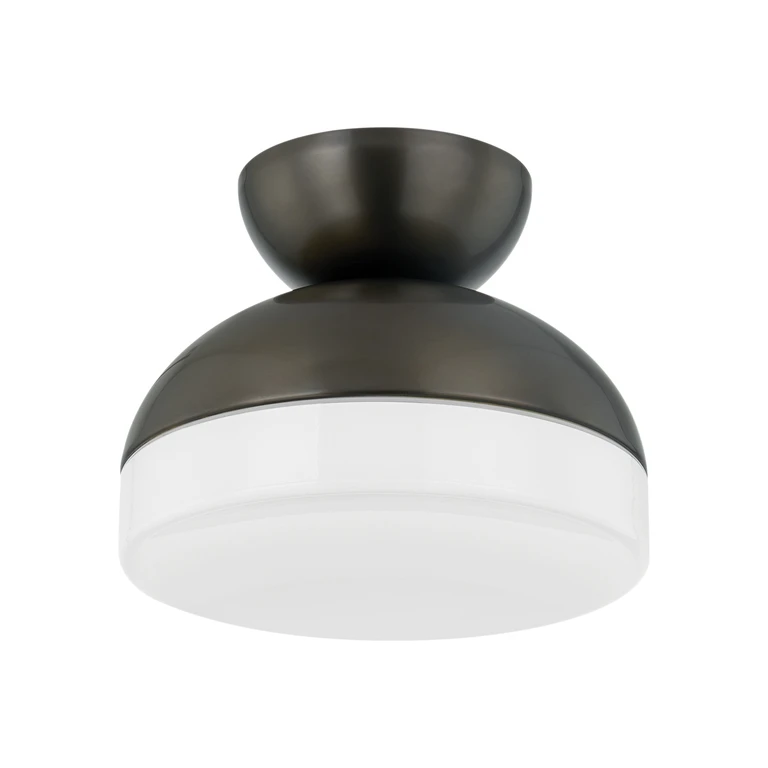 True Bronze One Light Flush Mount from the Rue Collection