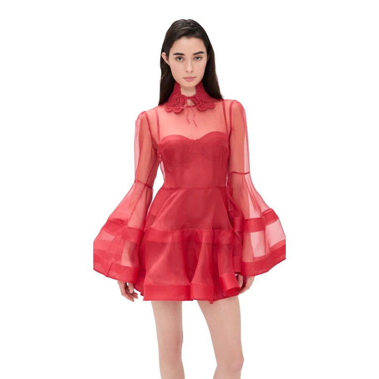 ZIMMERMANN "Rebellion" Button Mini Dress