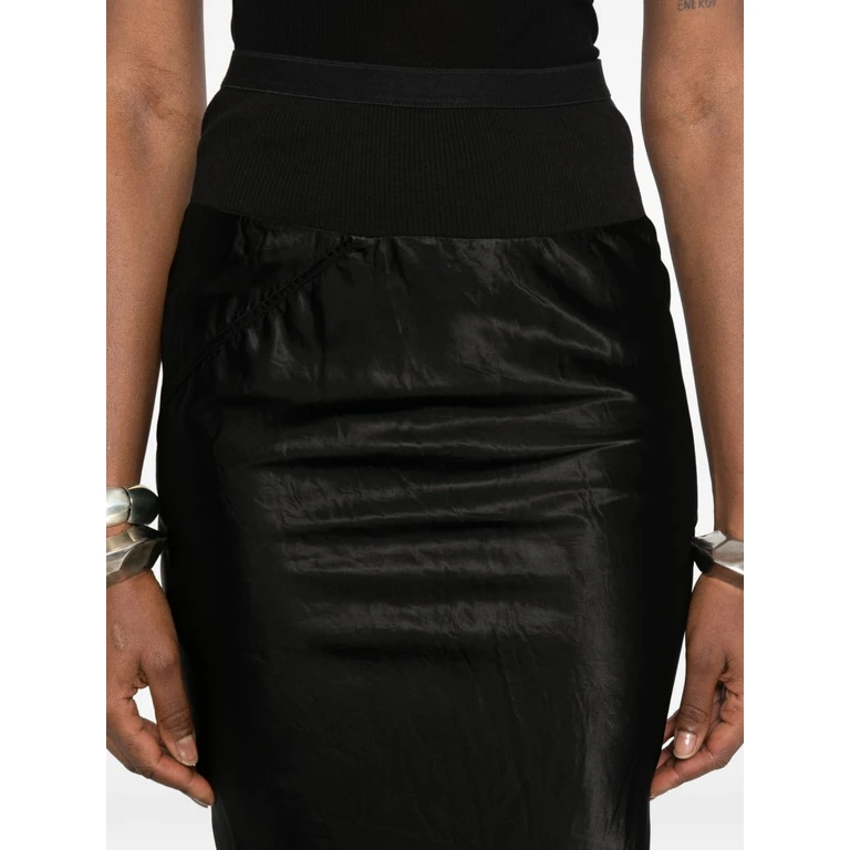 Rick Owens Skirts Black Cupro - Women