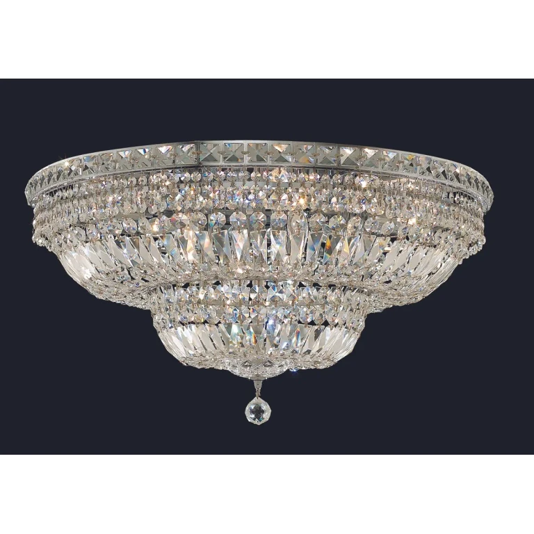 Chrome 18 Light Flush Mount from the Tranquil Collection