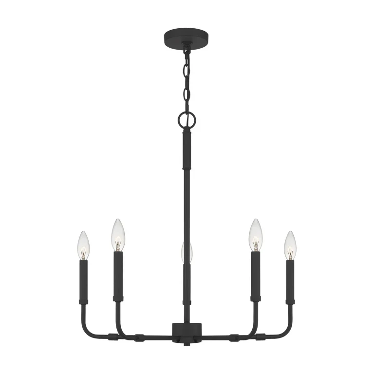 Abner 5-Light Chandelier in Matte Black