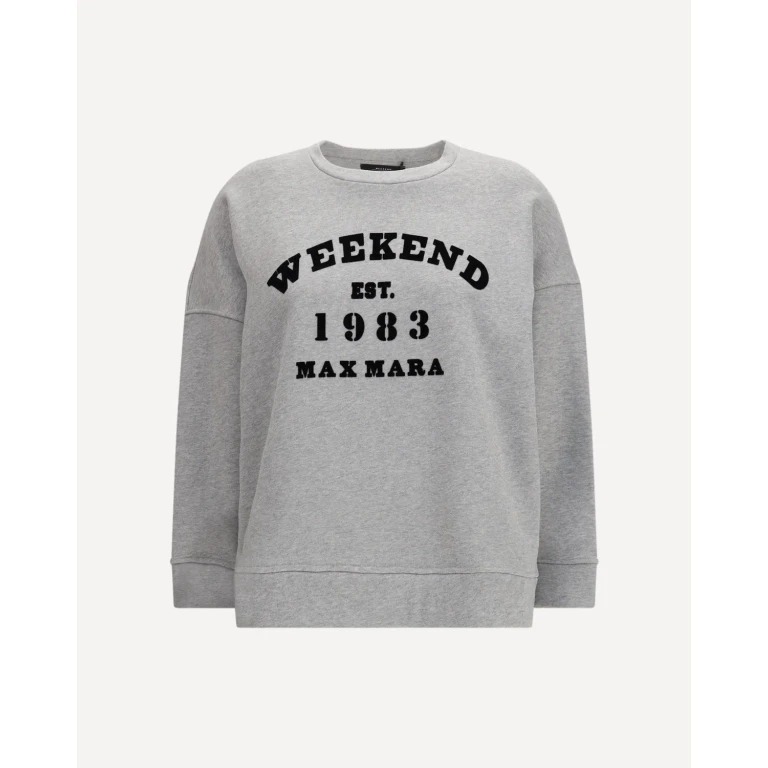Max Mara Weekend Baumwoll-Sweatshirt mit Rundhalsausschnitt - Damen L