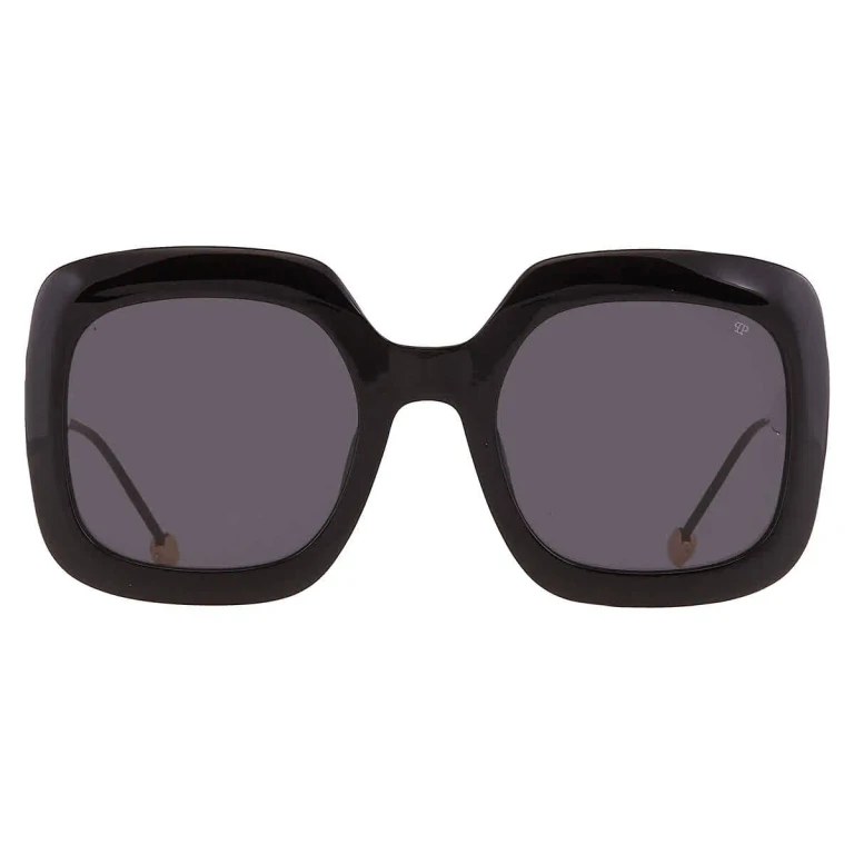 Philipp Plein Grey Square Ladies Sunglasses SPP065S 0700 55