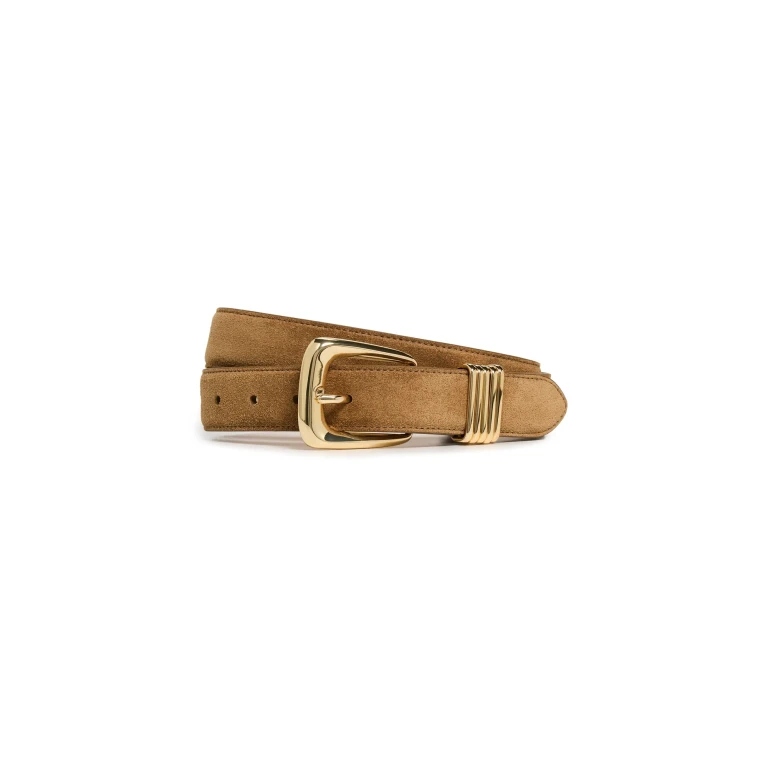 Veronica Beard Suede Harness Belt Acorn L