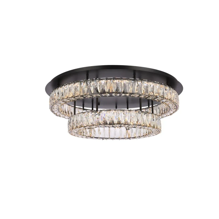 Black LED Flush Mount from the Monroe Collection