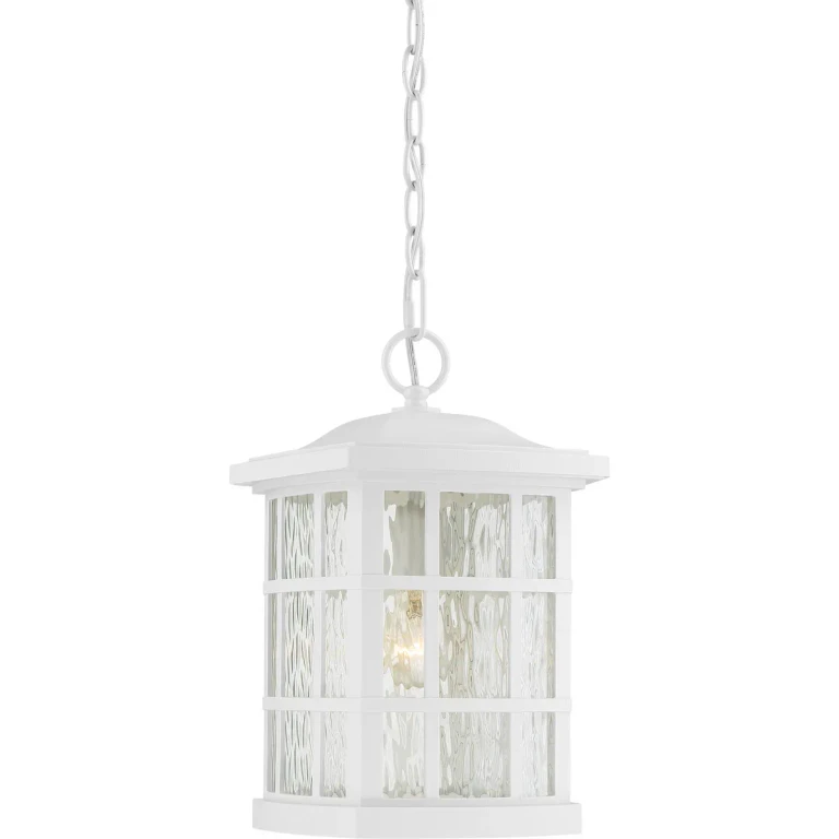 Stonington 1-Light Outdoor Hanging Lantern in Matte White