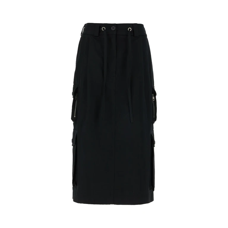 Brunello Cucinelli Black Cotton Skirt