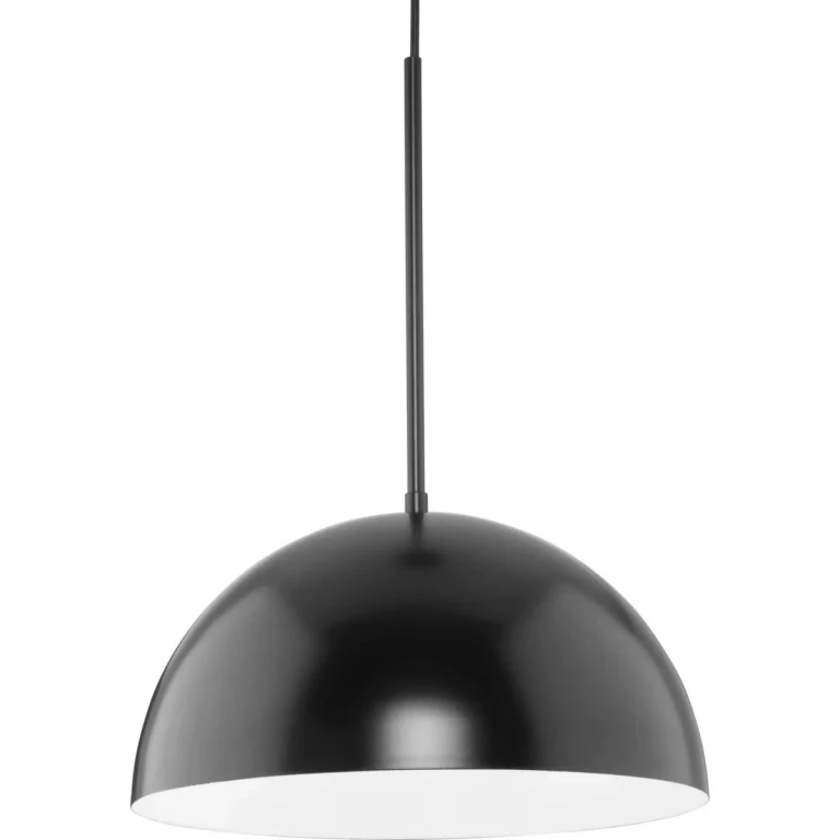 Matte Black One Light Pendant from the Perimeter Collection