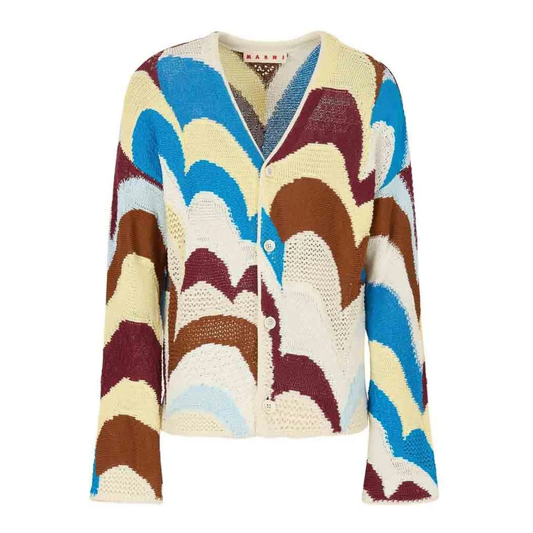 Marni Patterned Knitted Cardigan