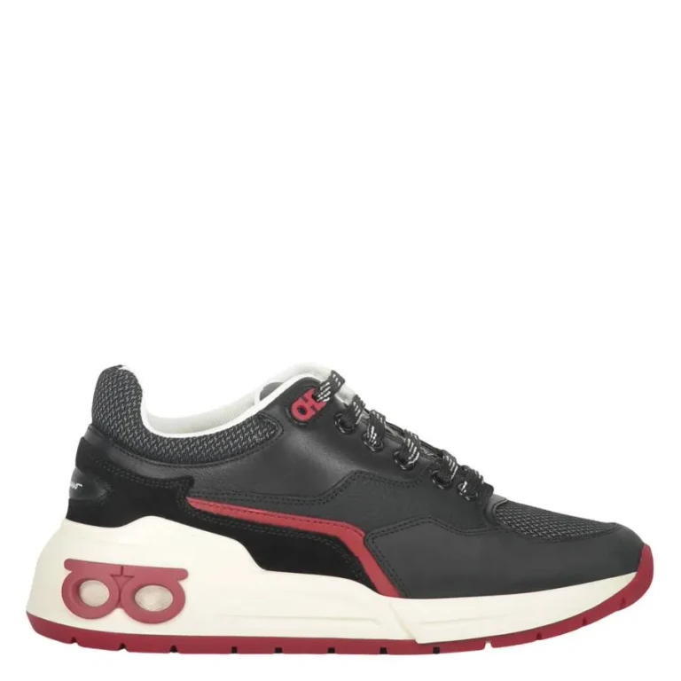 Ferragamo Black Cosma Low Top Sneakers