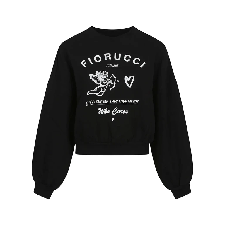 Fiorucci Print Cropped Sweatshirt