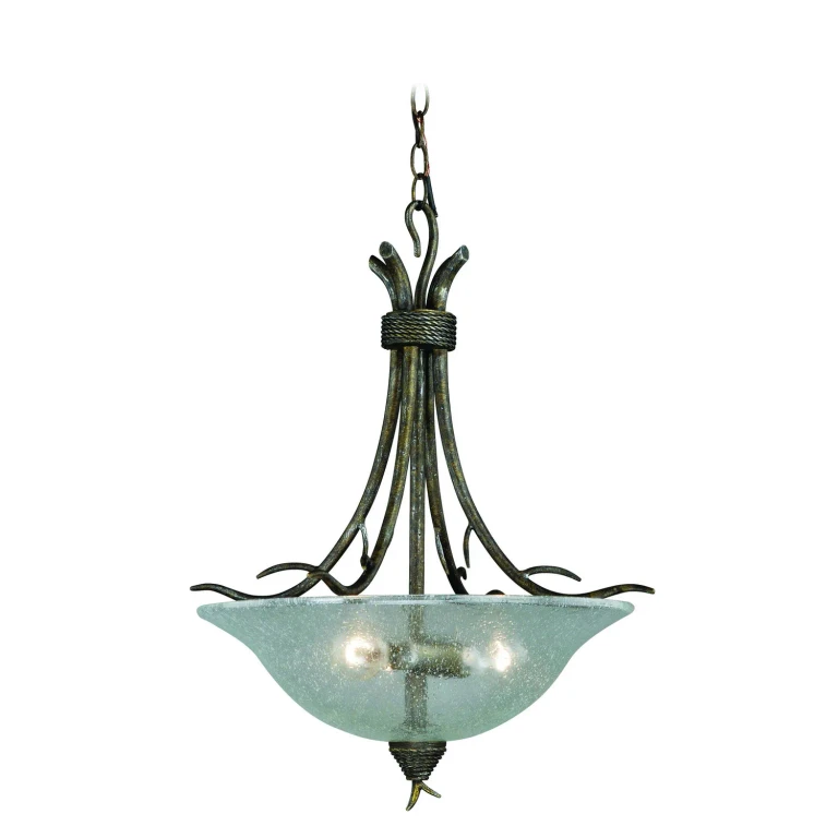 Autumn Patina Three Light Pendant from the Monterey Collection