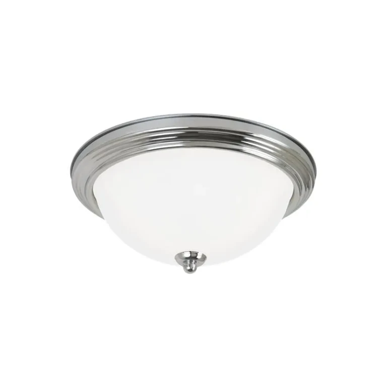 Chrome Three Light Flush Mount from the Geary Collection