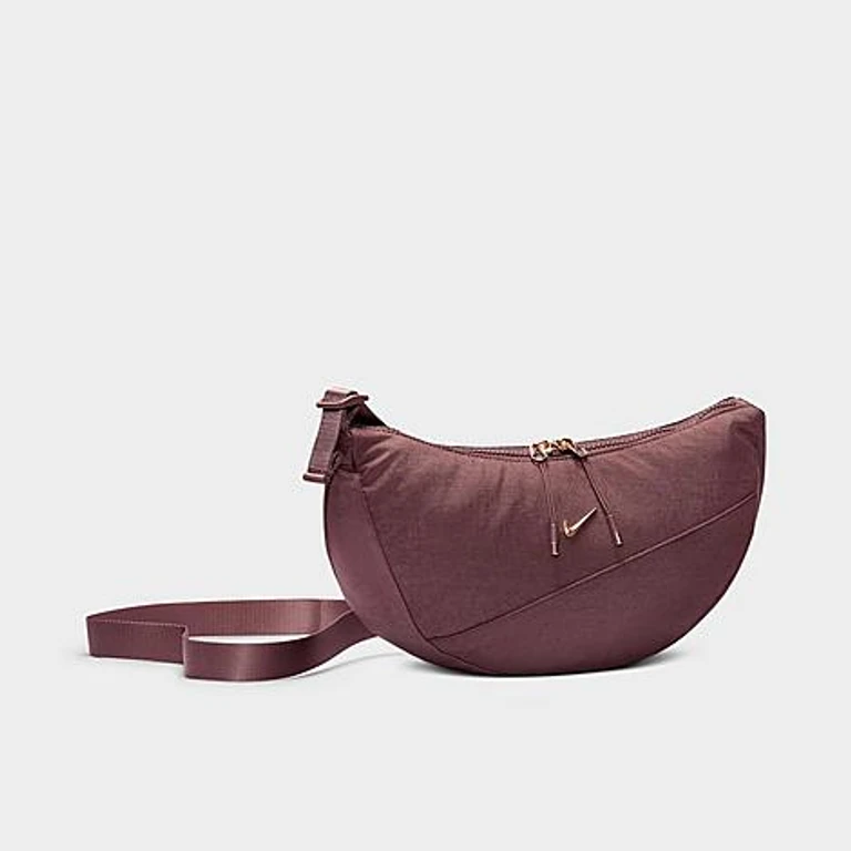 Nike Women's Aura Crescent Crossbody Bag (4L) in Tattoo/Light Transparent Gold