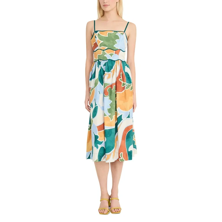 Donna Morgan Waistband Midi Dress