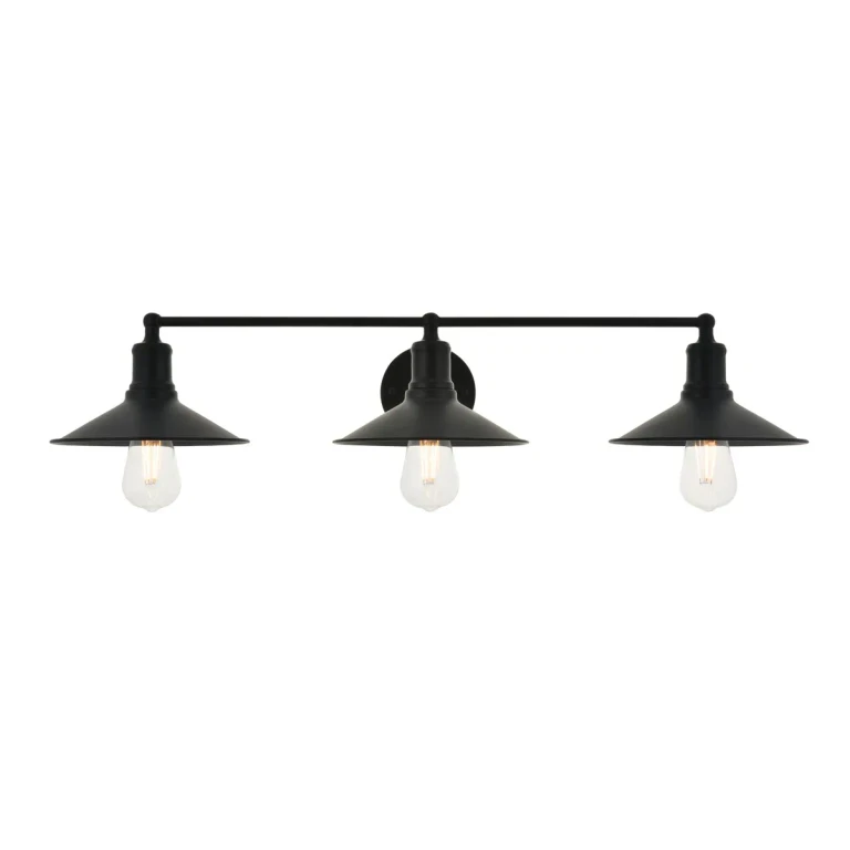 black Three Light Wall Sconce from the Etude Collection
