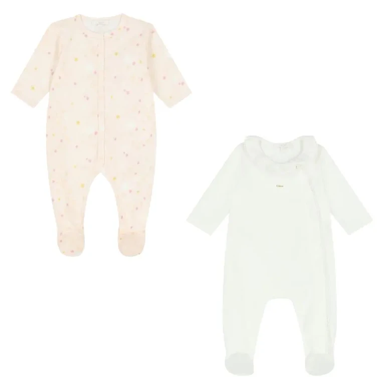 Chloe Babygrow Ruffle-Detail Pyjamas Set