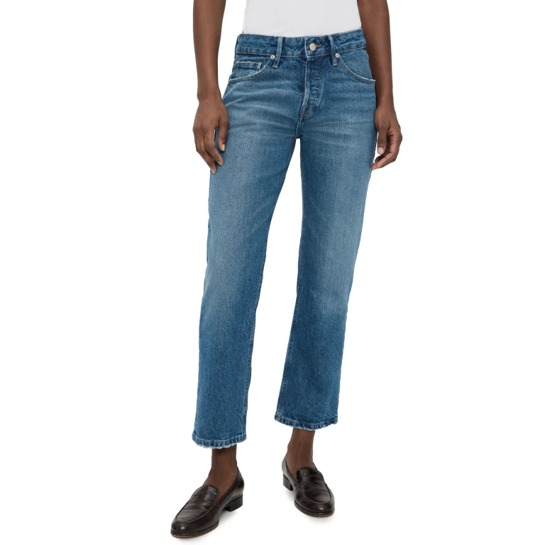 Good American Vintage Straight Ankle Jeans Indigo1222 2