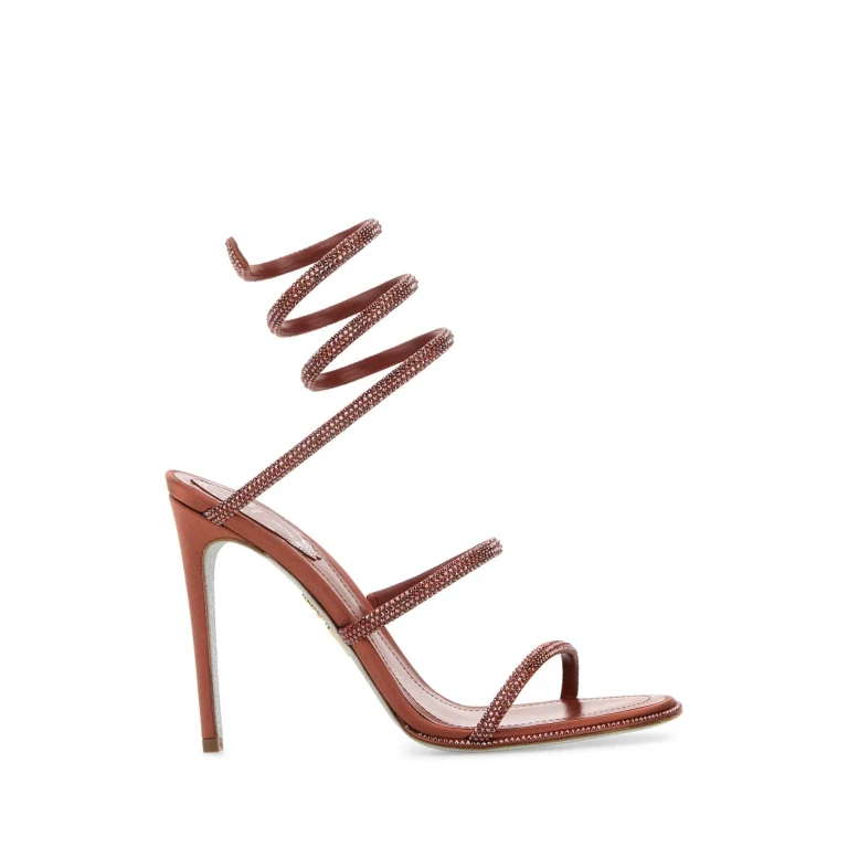 René Caovilla Embellished Satin Cleo Sandals