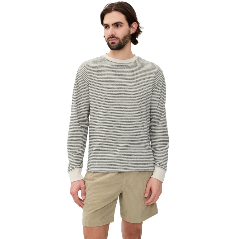 Fair Harbor Sundown Terry Crewneck Nautical Stripe XL