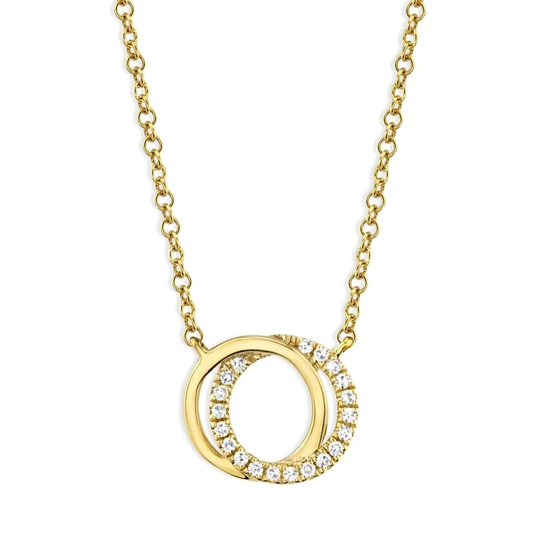 14K Yellow Gold Diamond Love Knot Pendant Necklace, 18 - Exclusive
