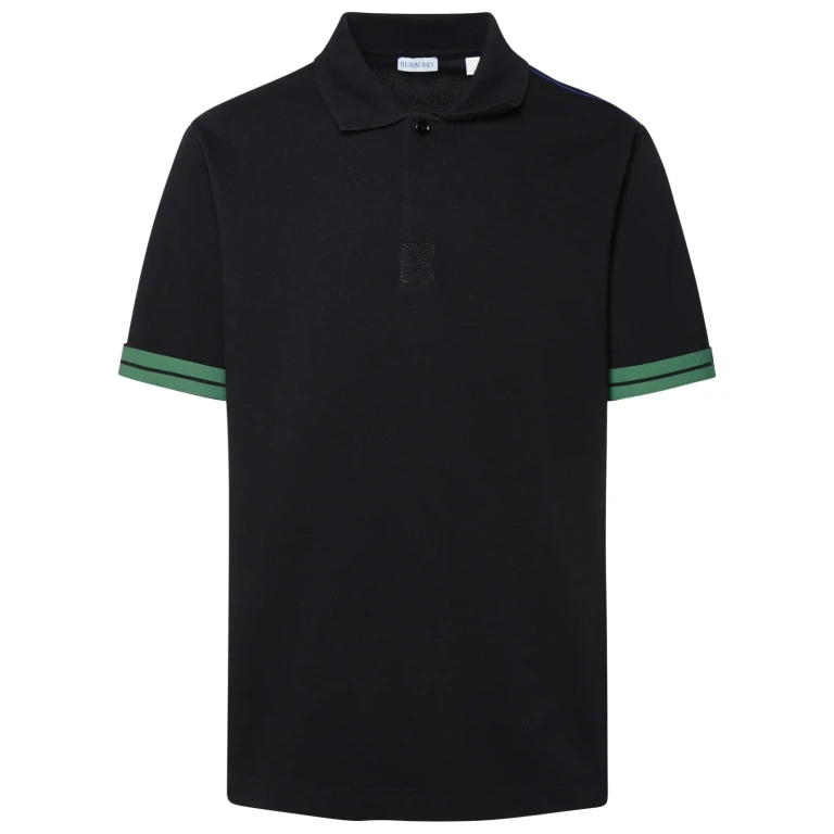 Valentino Black Cotton Polo Shirt