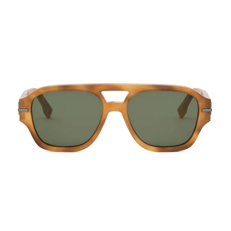 FE40130I Fendi Fendigraphy 55N Havana Chiaro Grigio Acetate Occhiali Da Sole - Men
