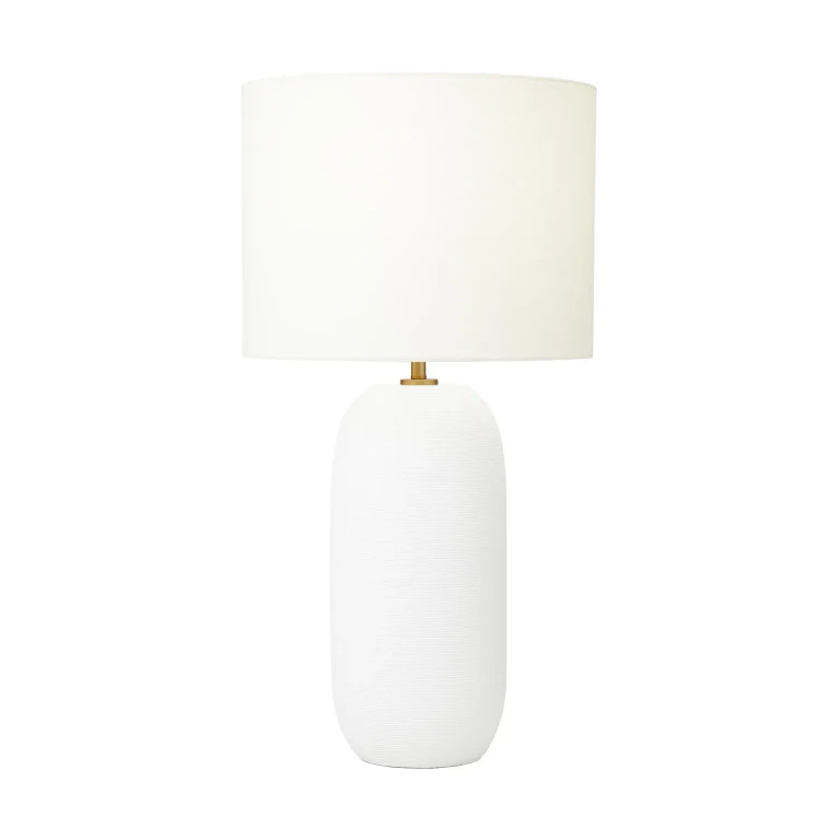 Visual Comfort Studio Fanny Table Lamp in Matte White Ceramic by Hable
