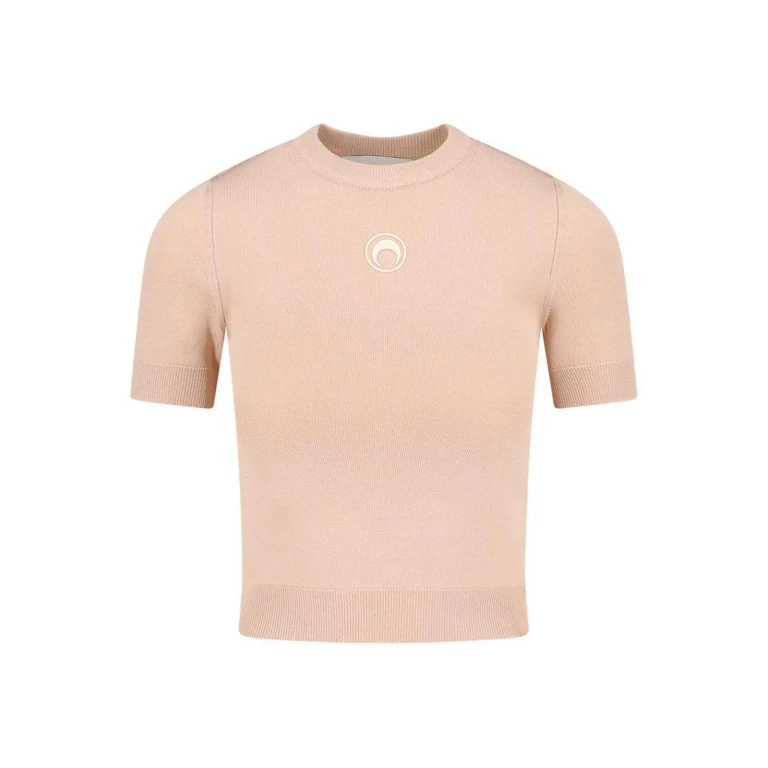 Marine Serre Pull Col Rond - Moon