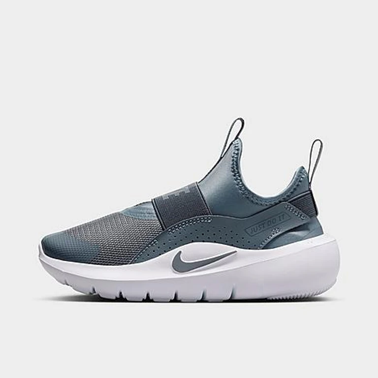 Nike Little Kids Flex Runner 4 Running Shoes in Cool Grey/Dark Grey/White Size: 1.0
