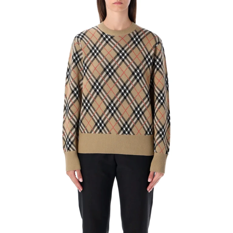 Burberry London Wool Blend Check Sweater