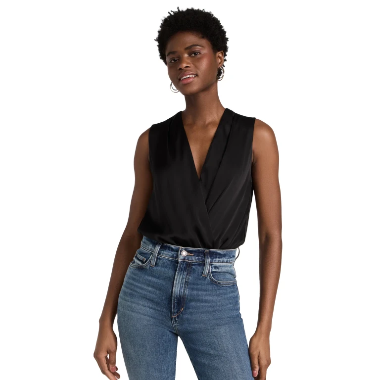 Favorite Daughter The Sleeveless Date Thong Bodysuit Ivory XXL