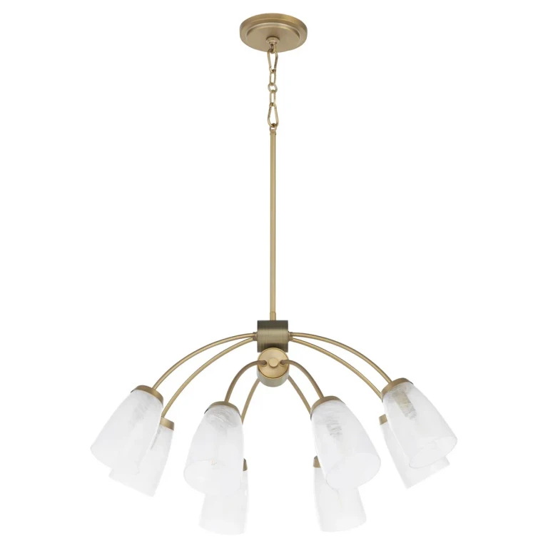 Aged Brass Chandelier from the Arpeggio Collection
