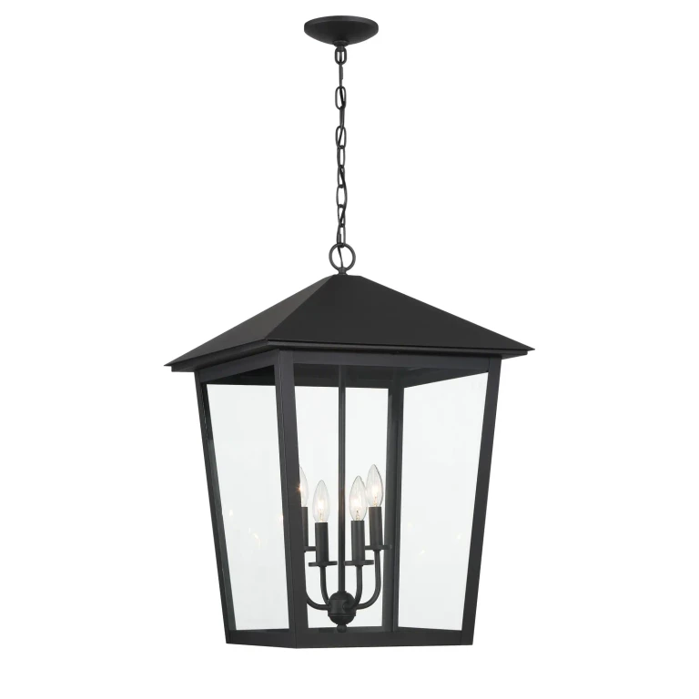 Sand Coal Outdoor Hanging Lantern from the Noble Hill Collection