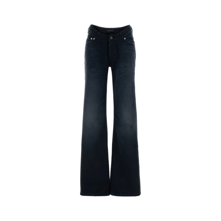 Balenciaga Navy Blue Denim Jeans Navy/dirty Dark - Women