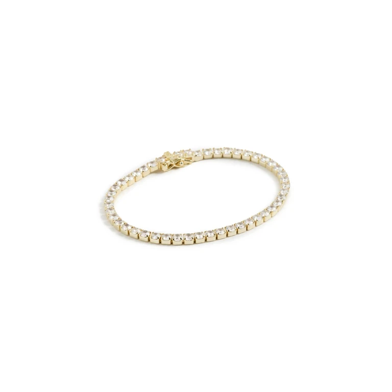 SHASHI Medium Tennis Bracelet Gold One Size