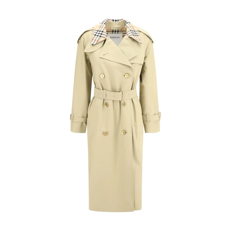 Burberry Castleford Trench Coat With Archive Check Collar