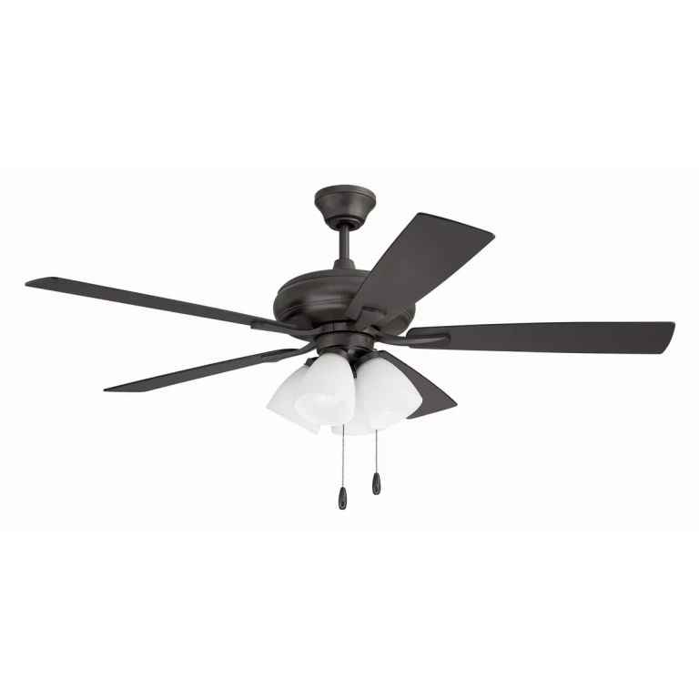 Classic Bronze 52" Ceiling Fan from the Eos Frost 4 Light Collection