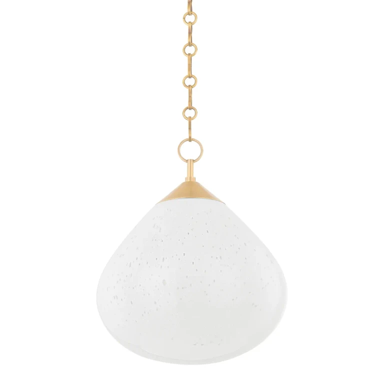 Vintage Brass One Light Pendant from the Semilla Collection