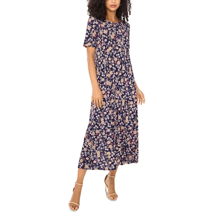 Vince Camuto Short Sleeve Maxi Dress