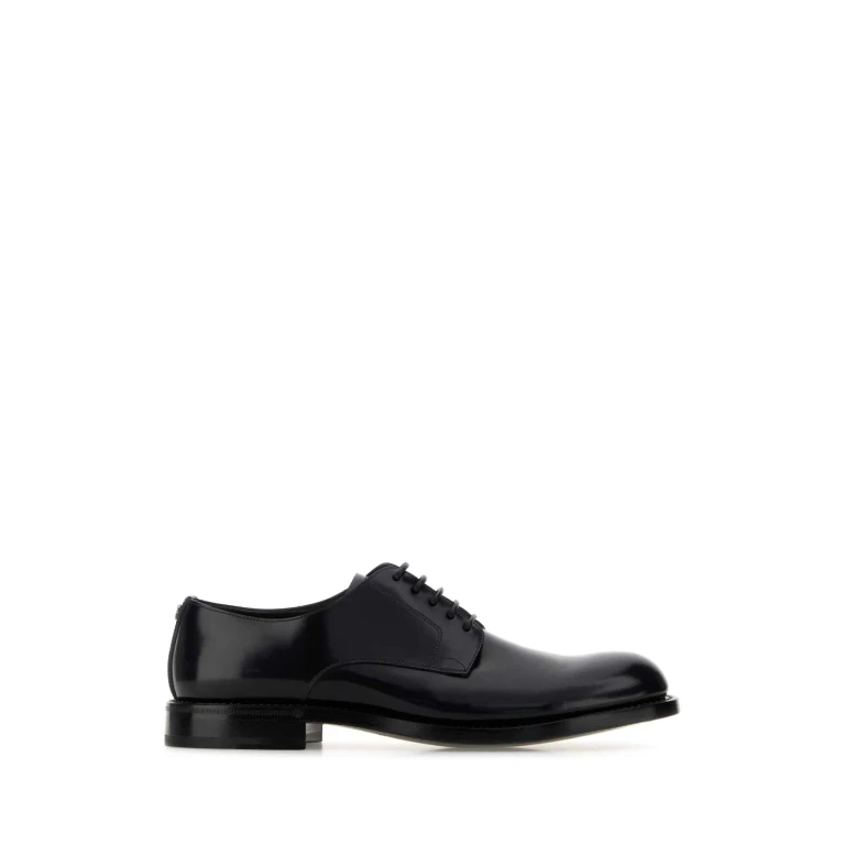 Alexander McQueen Black Leather Lace-up Shoes